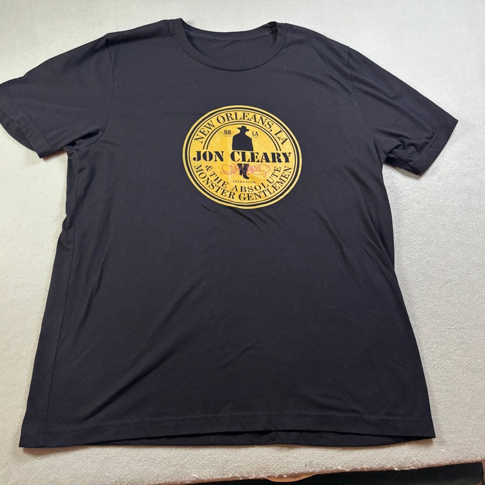 Jon Cleary & The Absolute Monster Gentlemen Band T-Shirt Mens XL Black NOLA Funk